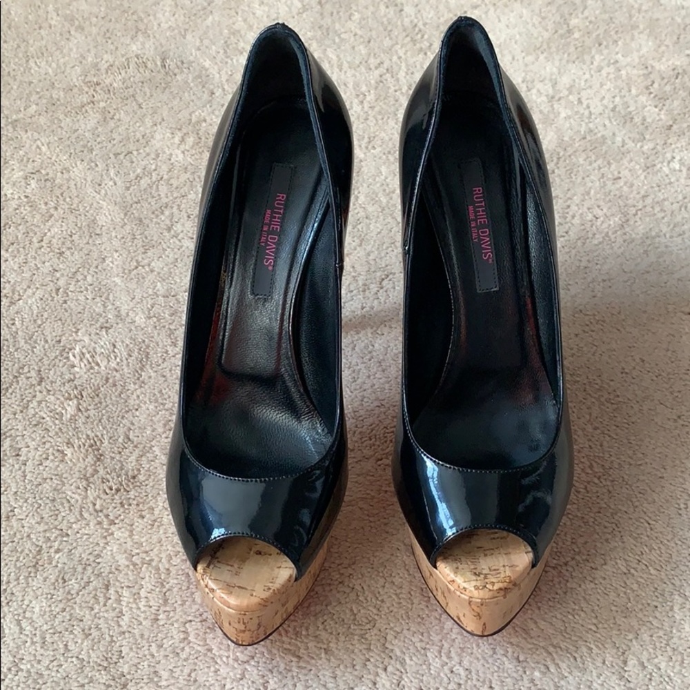 Ruthie Davis cork platform pumps 37.5